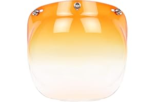 Chern Yueh Bubble Visor Shield for 3-Snap Helmet (Orange Gradient)