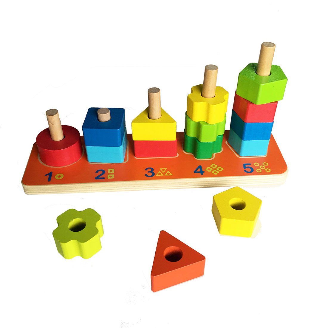 wooden stack and count