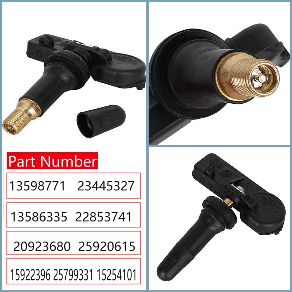 Yikesai 4 Pack 13586335 Tire Pressure Sensor Rubber 315MHZ TPMS Tire Pressure Monitoring System Replacement for GMC: Automotive