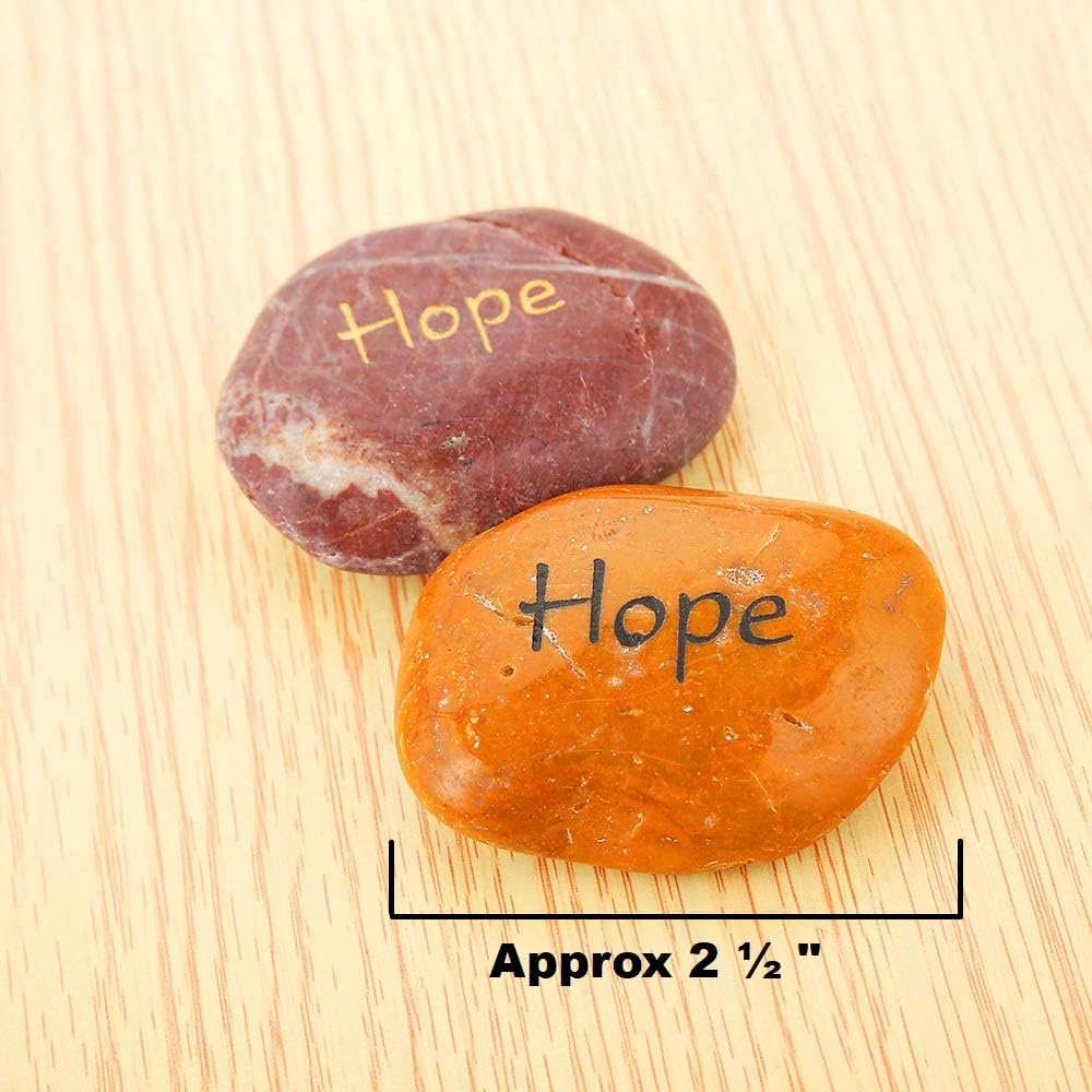 ROCKIMPACT 12PCS HOPE Engraved Inspirational Rocks, Sentimental Gifts, Self Motivational Treat - Image 4