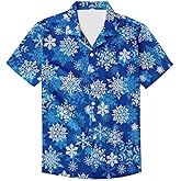 Christmas Halloween Hawaiian Shirts Mens Aloha Beach Party Holiday Short Sleeve