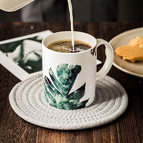 Garrede Tropical Green Plant Leaves Ceramic Mug 11oz