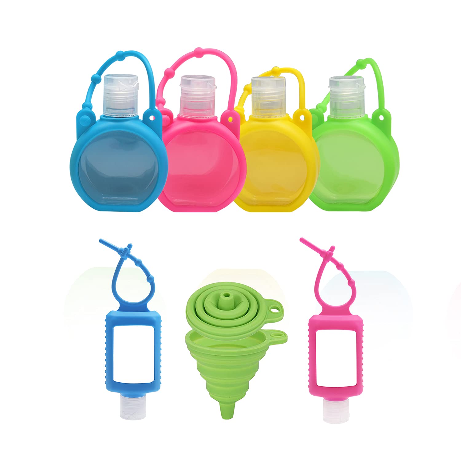 6PCS Toiletries Liquids Refillable Bottles, Refillable Liquid Containers with Flip Cap, Travel Bottles for Toiletry Shampoo, Hand Sanitizer, Lotion Soap, Cosmetic Travel Accessories : Beauty
