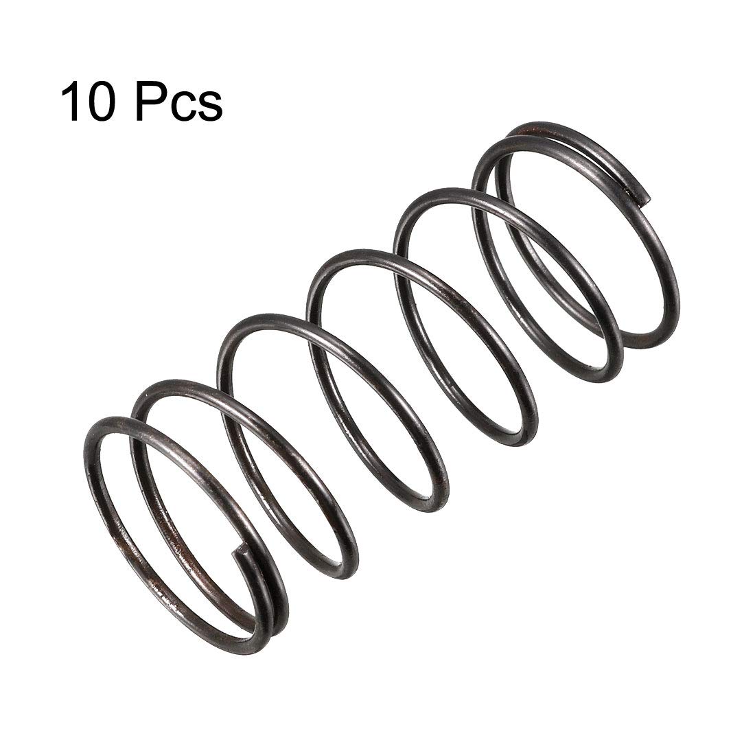 sourcingmap Compression Spring - 1.2mm Wire Dia , 19mm OD , 40mm Free Length Spring Steel Extension Spring,Black,10Pcs - Image 4