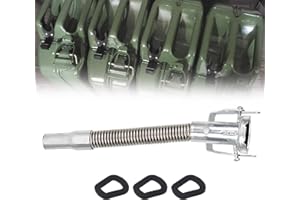 RYANSTAR RACING Long-Nose Flexible Steel Pipe Oil Pourer with Gaskets (Pack of 3) - Replacement for 20L NATO Jerry Can Spout