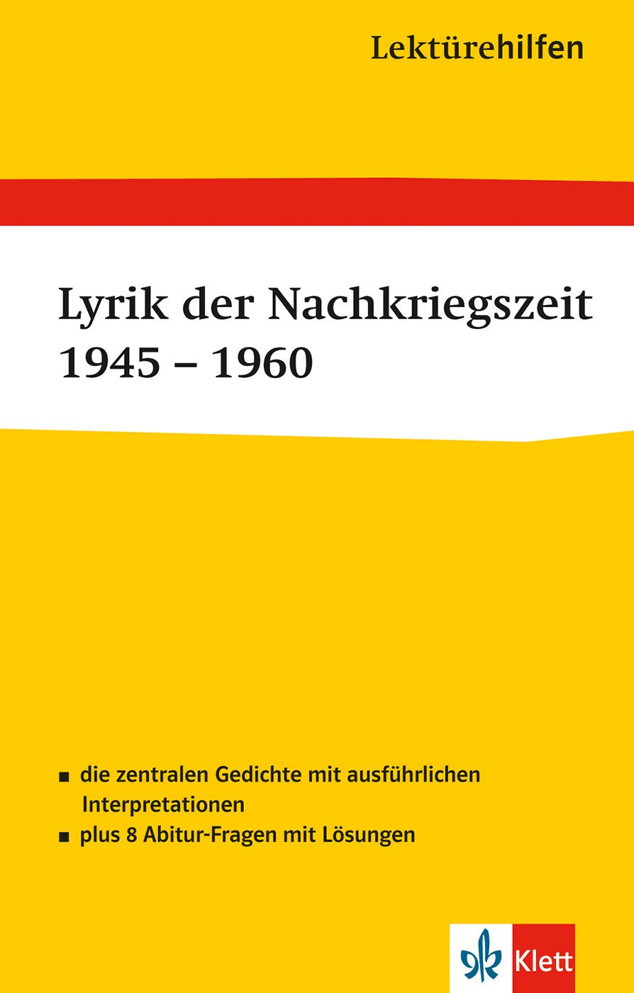 Lekturehilfen Lyrik Der Nachkriegszeit 1945 1960 Ausfuhrliche Inhaltsangabe Und Interpretation Amazon De Petruschke Adelheid Bucher