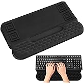 TEEYELLA Wrist Rest with Keyboard Stand and Storage Slot, Ergonomic Computer Keyboard Wrist Rest, Soft Memory Foam, Non-Slip Base, Wrist Pad for Keyboard Pad with Wrist Support for Work Study Game