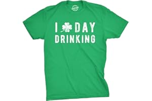 CRAZY DOG T-SHIRTS Funny Saint Patricks Day T Shirts for Men Party Shirts for St Pats Funny Drinking Tees