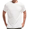 VEIISAR Mens T Shirt - Short Sleeve Crew Neck Soft Fitted Elastic Tees Fresh Classic Tshirts Color 20+