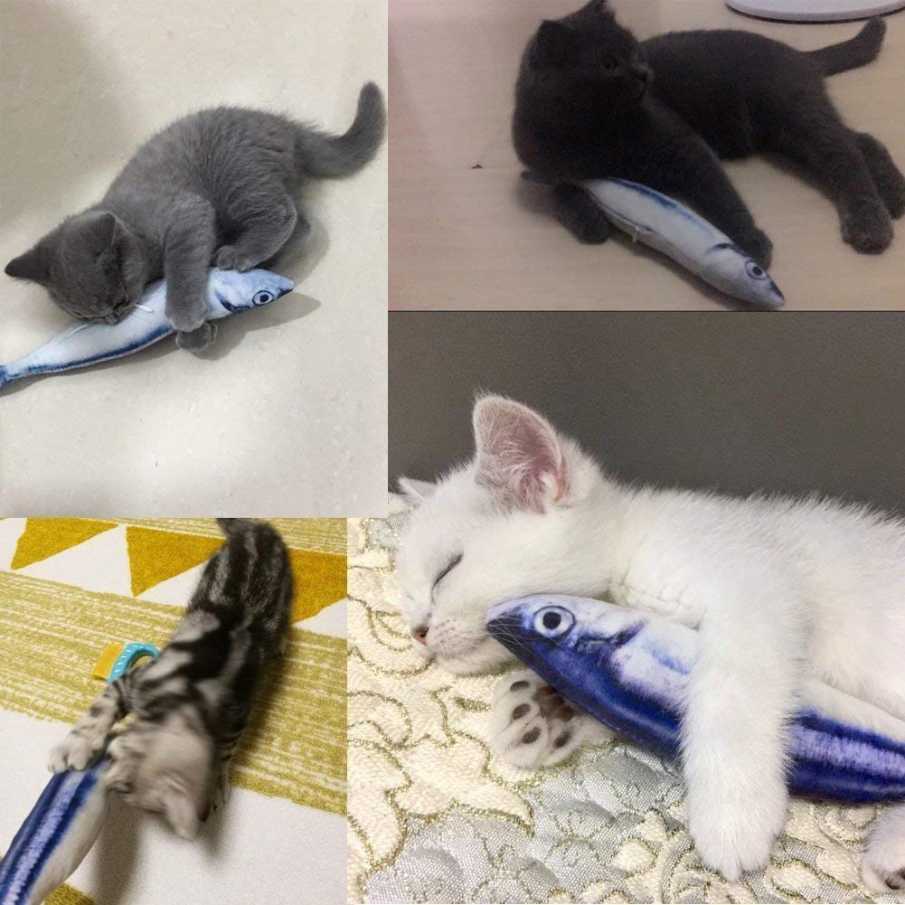 Homeda Fish Toy for Cats, Catnip Fish Toy Pillow for Cat Kitten Kitty