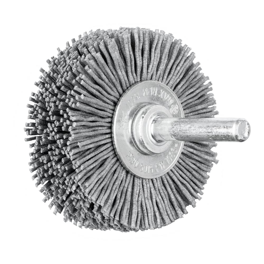 PFERD Round Brush Unknotted RBU | Diameter 50 x 15 mm Shaft Diameter 6 mm SiC Filament Diameter 0.90 | 43198003 - for Straight Grinders, Drills, Bending Shafts