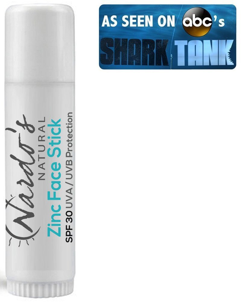 Nardo's Natural SPF 30 Zinc Face Stick Sunscreen | Chemical Free UV Protectant | Non-NANO Zinc | Fair Trade Certified & Certified Organic | AS SEEN ON SHARK TANK