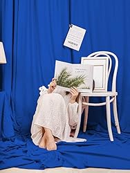 Royal Blue Backdrop Curtains 20ft x 10ft Photo