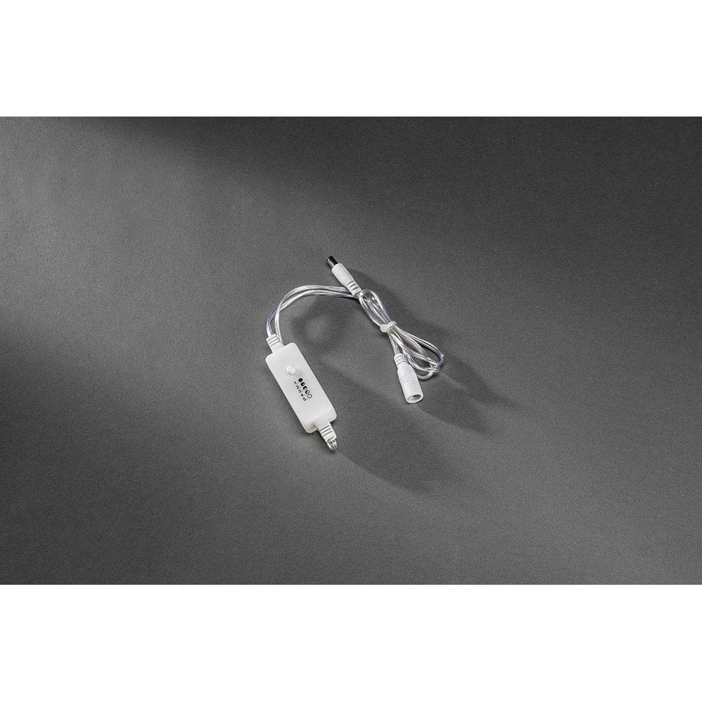 Konstsmide 3668 – Dimmer/Can be Fitted for All Konstsmide LED with Transformer max. 400 LEDs/for Indoor Use Internal Product (IP20)/Transparent Cable