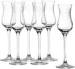Leonardo Chateau Grappa-Glas, Schnaps-Glas mit gezogenem Stiel, spülmaschinenfeste Digestif-Gläser, 6er Set, 9 cl, 061594