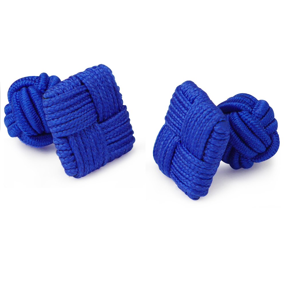 HONEY BEAR Mens Silk Knot Cufflinks,Square for Business Wedding Gift
