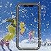 EFFUN iPhone Xs Waterproof Case, iPhone X Waterproof Case, Wireless Charging Support IP68 Certified Waterproof Cover Dust/Snow/Shock Proof Case with Cell Phone Holder and Floating Strap Black