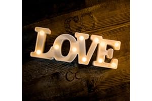 MUMUXI Marquee Light Up Letters | Battery Powered Light Up Love Letters | LED Marquee Letter Lights Ideal for Party Wedding Birthday Christmas Lamp Home Bar Decoration (Love)
