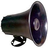 All-Weather Mono Trumpet Horn Speaker - 5” Portable PA Speaker with 8 Ohms Impedance & 25 Watts Peak Power - 180 Degree Swive