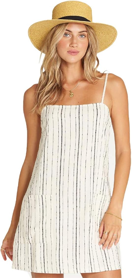 billabong black and white striped dress