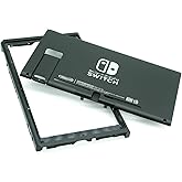 Black Rear Back Cover Replacement Housing Shell Case Bottom for Nintendo Switch Backplate (US Edition)