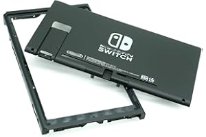 SONGZHIHAO Black Rear Back Cover Replacement Housing Shell Case Bottom for Nintendo Switch Backplate (US Edition)