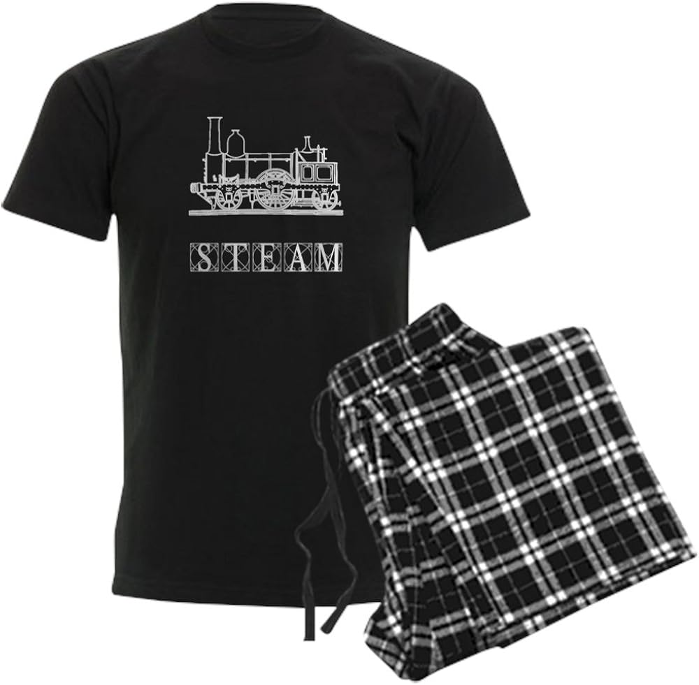 Cafepress Steam Train Men S Dark Pajamas Unisex Novelty Cotton Pajama Set Comfortable Pj Sleepwear Amazon Co Uk Clothing
