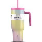 Hydrapeak Voyager 40oz Insulated Tumbler with Handle, Lid, &amp; Straw, Leak Resistant Stainless-Steel Travel, Cupholder Friendly Reusable Water Bottle for Work, Gym &amp; Class (Swirl)