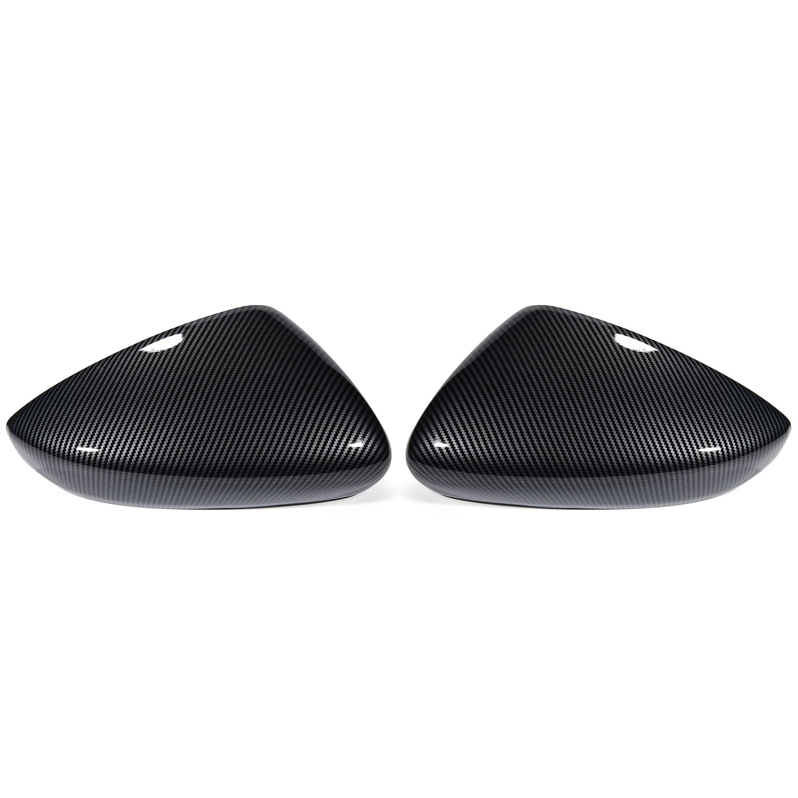 ANFOKAS Compatible with Mazda 3 2025 2024 2023 2022 2021 2020 Accessories Aggressive Look Car Exterior Door Side Rearview Mirror Cover Trims Cap Protector -Carbon Fiber Style