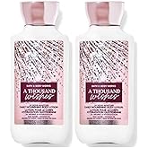 Bath and Body Works A Thousand Wishes Super Smooth Body Lotion Sets Gift For Women 8 Oz -2 Pack (A Thousand Wishes)