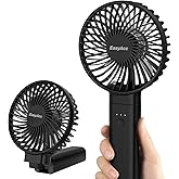 EasyAcc Personal Fans Portable Rechargeable, Washable Guard + Powerful + 180°Foldable + Professional ODM Fan + Durable, 4 Speeds Portable Cooling Fan for Travel Outdoor Office