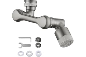 RIZID Faucet Extender,1080°Swivel Faucet Aerator,CUPC Certification Two Water Outlet Modes,Rotating Splash Filter Faucet Extension for Kitchen Bathroom Sink