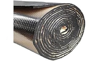 TRADE WINDS USEP Heat Sound Deadening Vehicle Insulation Mat Deadener Pad Car Auto Exhaust Muffler Hood Door Waterproof Fireproof AUTO CAR Van RV Camper Truck (6MM 1/4inch) (48INCH X 5FT)