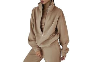 Eisctnd Womens Fleece 2 Piece Sweatsuit Lounge Set Long Sleeve Sweatshirt Jogger Pants Tracksuit Sweatsuit 2025 Fall Sets