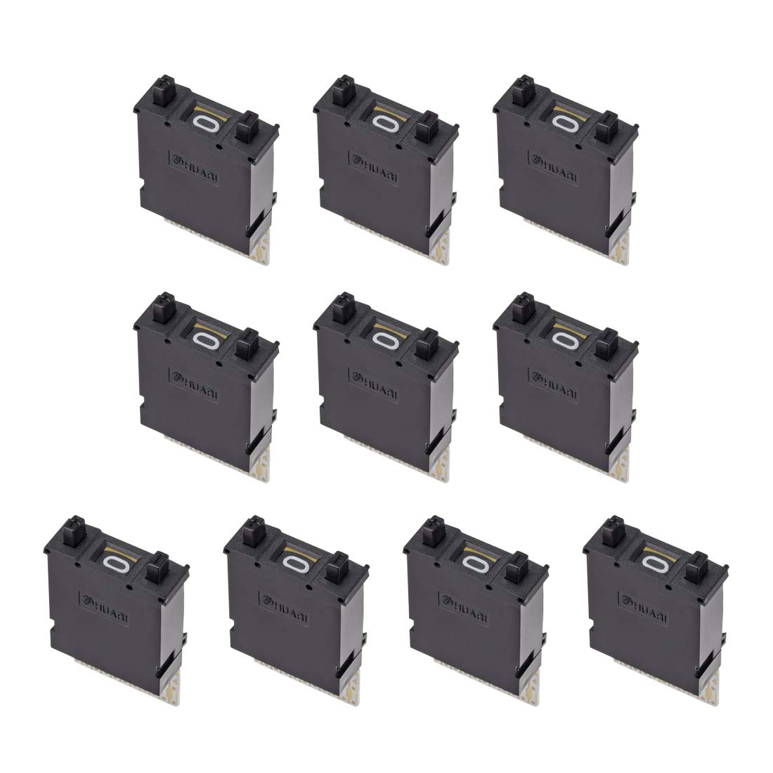 sourcing map DIP Switch Thumb Wheel Switch KM1 0-9 Digital Black 40 x 24 x 10 mm 10 Pcs
