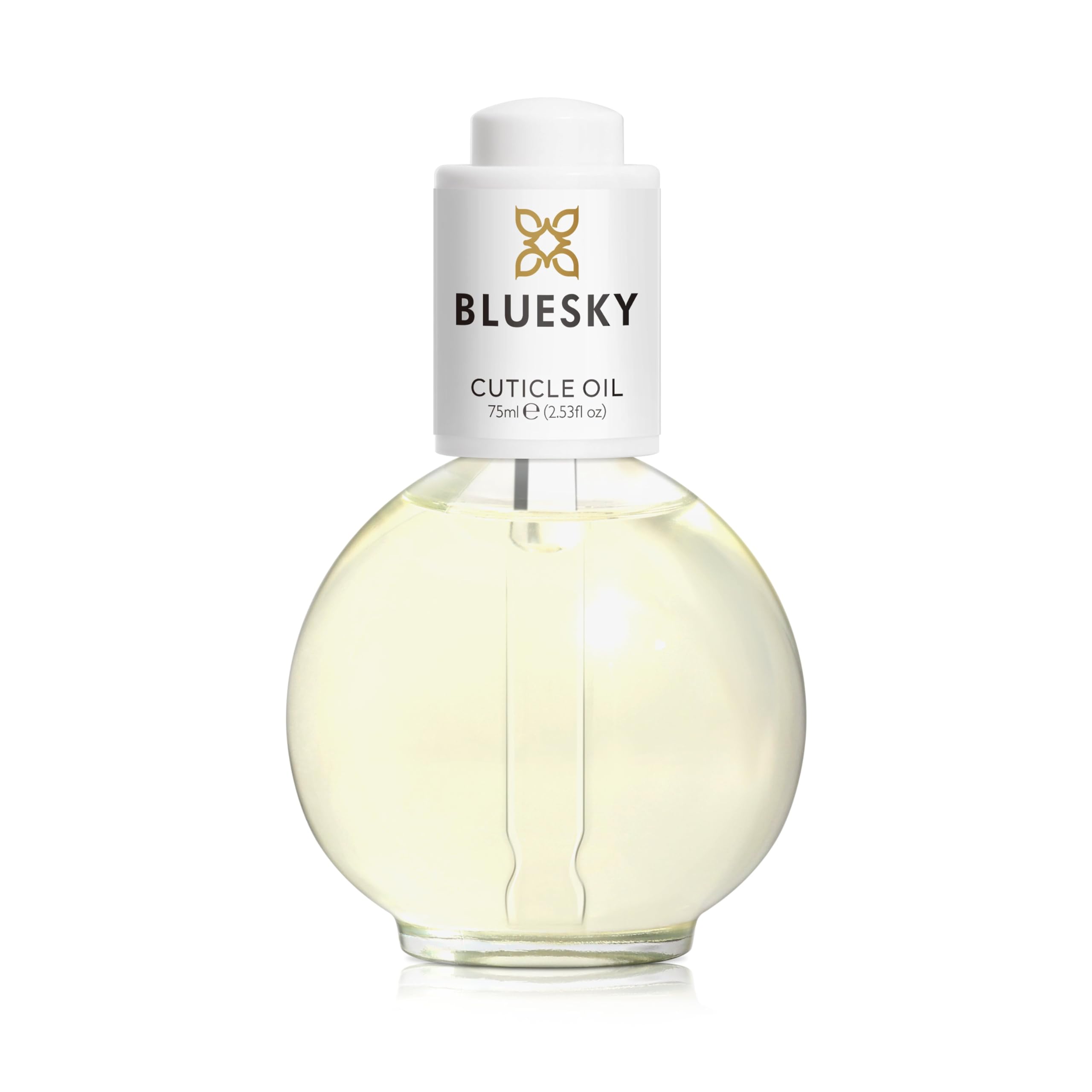 Bluesky Cuticle Oil for Nails 75ml - Nail Oil with White Tea Scent Salon Size - Hydrating Cuticle Care for Dry Damaged Nails - Professional and Home Use