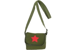 Baluue Kids Crossbody Bag Canvas Lightweight School Shoulder Bag Vintage Star Design for Boys and Girls Daily Use Outdoor Act