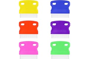 Gjinxi Eye Comb for Pets, 6 Pcs Flea Lice Comb Professional Pet Tear Stain Remover Dog Cat Grooming Combs Stainless Steel Combs Dematting Tool for Small Medium Pets