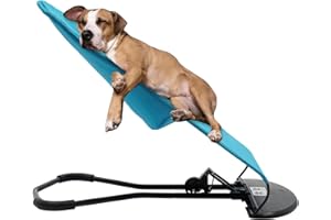 QUSKLISU Pet Rocking Chair, Portable Dog Rocker Bed Chair 4 Modes Adjustments Pet Rocker Bed Washable Removable Small Dogs Cots Sofa Beds for Pets Under 33lbs/15Kg (Blue)