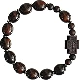 Rosary Bracelet Jujube wood oval cut 12mm