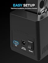Sabrent USB-C Docking Station M.2 NVMe SATA SSD HDD Enclosure Offline Clone view 5