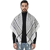 Authentic Palestinian Keffiyeh Scarf Tassel Shemagh Tactical Head Neck Wrap | Tassel Keffiyeh Palestine Authentic, Traditional Shemagh for Men and Women, Kufiya Palestine, Kuffiyeh