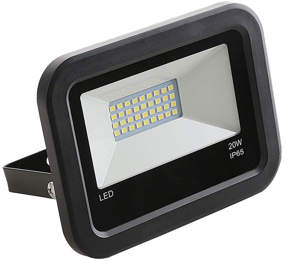 Pro Elec PEL00927 20W LED Floodlight, 124 mm Length, Black, 124mm Length