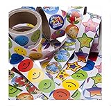 Fun toys 5 Rolls of 100 Assorted Stickers