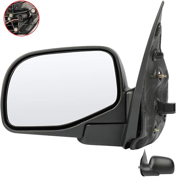 CTCAUTO Left Side Mirror BLACK Compatible with CTCAUTO Left Side Mirror BLACK Compatible with