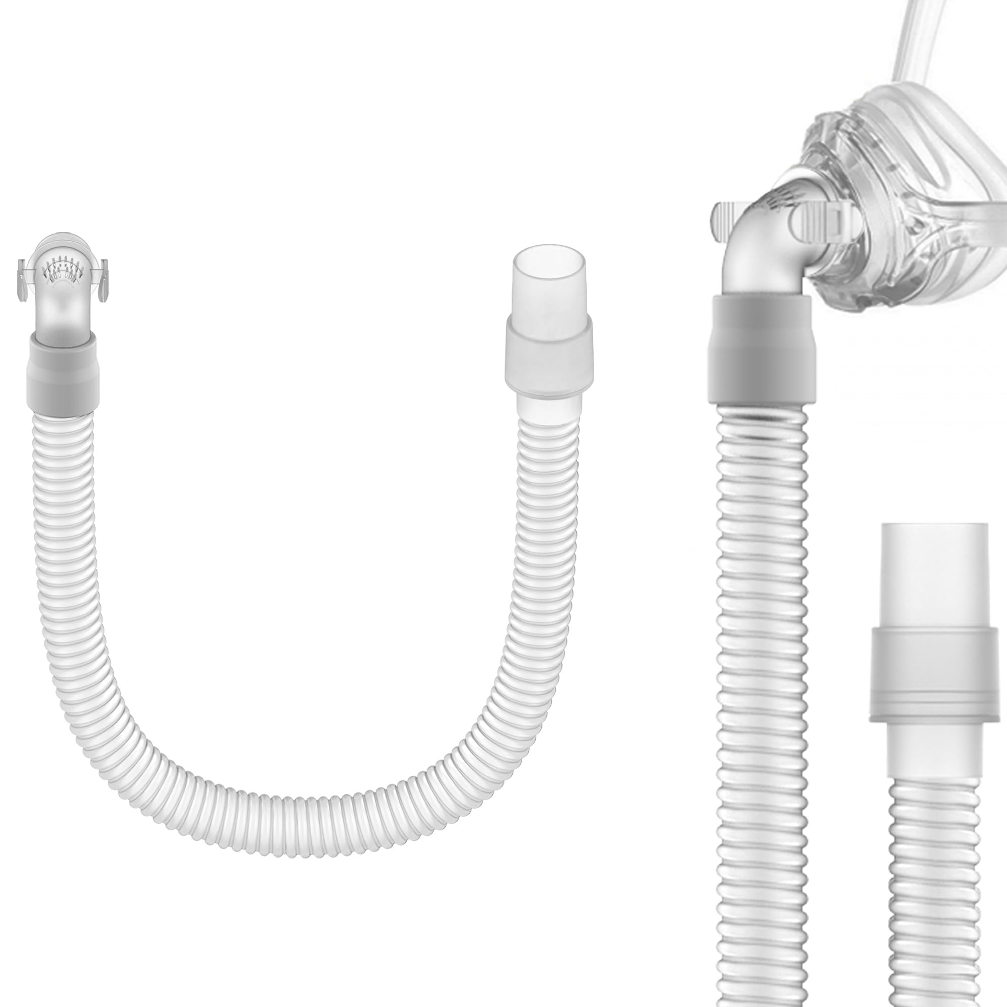 Photo 1 of Replacement Tube Assembly for Wisp Nasal Mask, IBEET Short Tube for Wisp Connecting Hose, Replacement CPAP Accessories - Quick Release & 360-Degree Rotatable