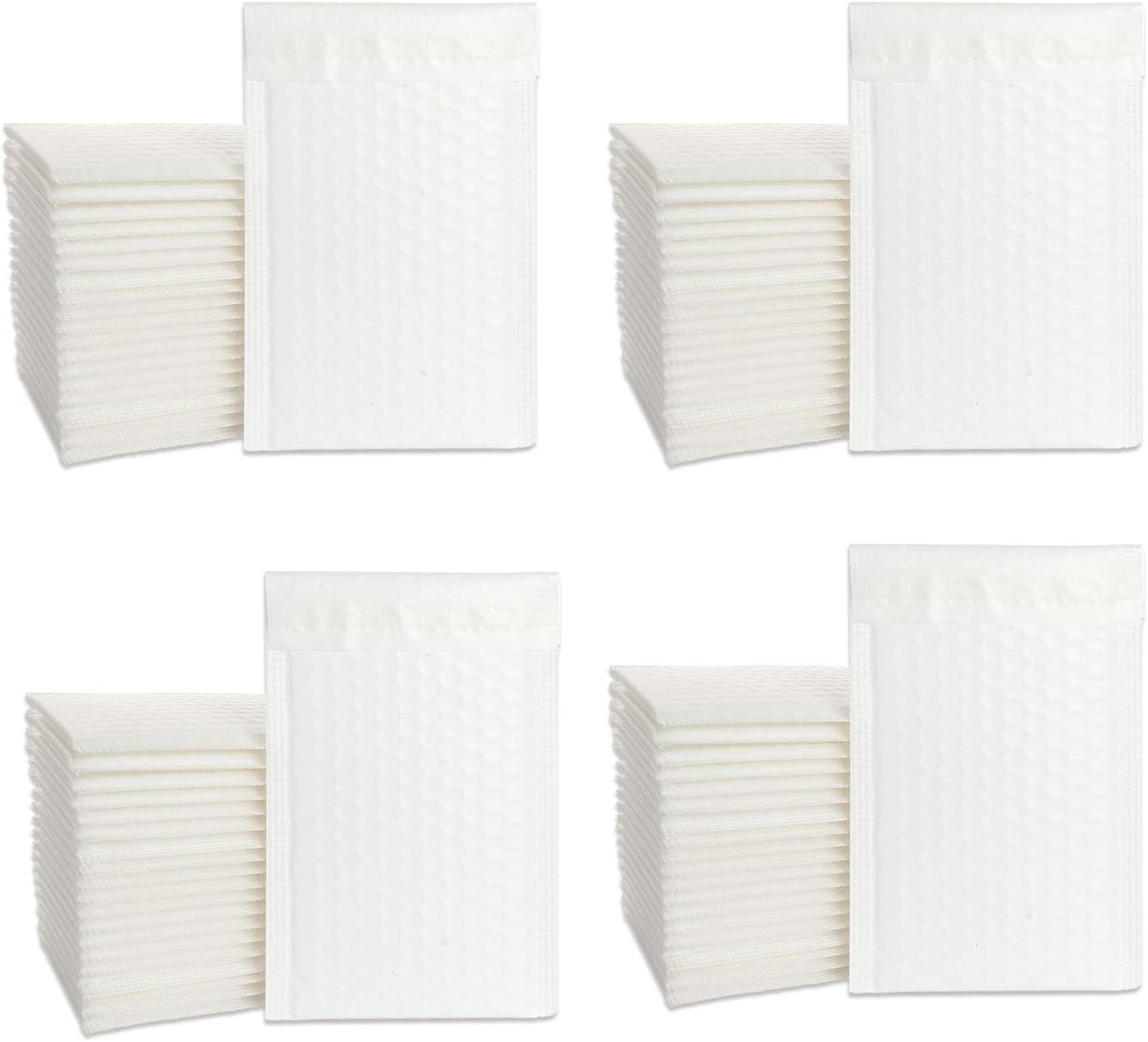 Bubble Mailers 4x7, 80 PCS Bubble Envelopes, Bubble Packaging Envelopes, Padded Envelopes 4x7, Bubble Poly Mailers Perfect for Packing Express Delivery and Protecting Fragile Goods(White)
