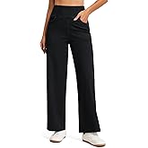 THE GYM PEOPLE Women's Wide Leg Jeans High Waisted Pull on Stretchy Baggy Basic Straight Denim Pants with Pockets