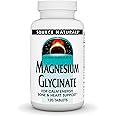 Source Naturals Magnesium Glycinate, for Calm Energy, Bone & Heart Support*, 200 mg per Serving - 120 Tablets