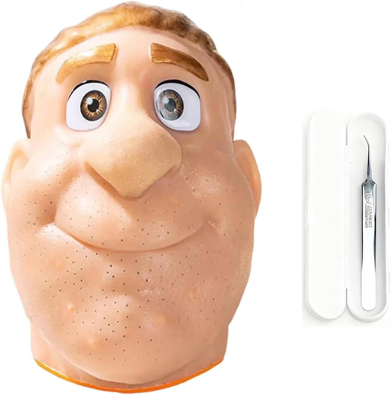 Pimple Popping Toy, Fidget Toys for Adults, Big Head Squeeze Fidget Toy for Anxiety Relief, Realistic Blackhead Pimple Popper Stress Toy, Funny Novelty Gifts for Women Men